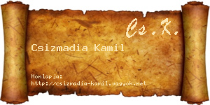 Csizmadia Kamil névjegykártya